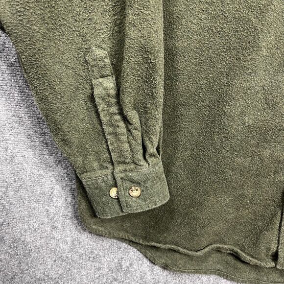 Vtg Moose Creek Legendary Flannel Shirt Mens Sz XL Green Solid Heavy EUC - Picture 5 of 11